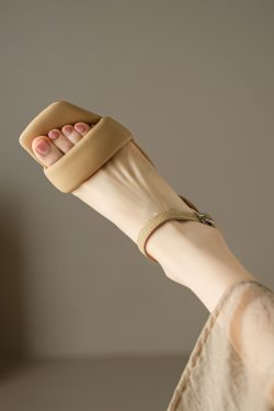 Women's Summer Strappy Sandals - Thin Heels, Genuine Soft Leather, Comfortable Sole, Stylish High Heels, Perfect for 90s & Y2K Fashion