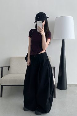 Women's Summer Thin Loose Floor-Length Wide-Leg Pants in Solid Color - Versatile Korean Style Casual Trousers for Autumn