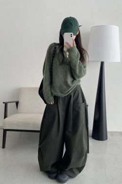 Women's Summer Thin Loose Floor-Length Wide-Leg Pants in Solid Color - Versatile Korean Style Casual Trousers for Autumn