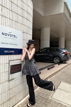 Women's Summer Vintage White Loose Wide-Leg Cargo Pants - Casual 90s American Style Streetwear