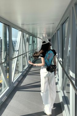 Women's Summer Vintage White Loose Wide-Leg Cargo Pants - Casual 90s American Style Streetwear