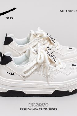 Women's Thick-Soled Big Head Shoes - Breathable White Board Shoes for Summer 2025 - Trendy Casual Footwear