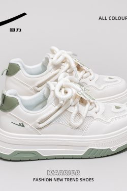 Women's Thick-Soled Big Head Shoes - Breathable White Board Shoes for Summer 2025 - Trendy Casual Footwear