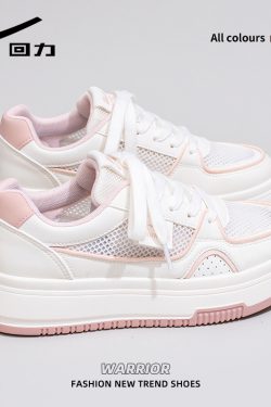 Women's Thick-Soled Big Head Shoes - Breathable White Board Shoes for Summer 2025 - Trendy Casual Footwear