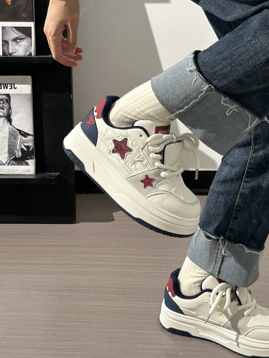 Women's Thick-Soled White Sneakers - Versatile Mesh Breathable Height-Increasing Trendy Shoes for Y2K Style Women's Thick-Soled White Sneakers - Versatile Mesh Breathable Height-Increasing Trendy Shoes for Y2K Style