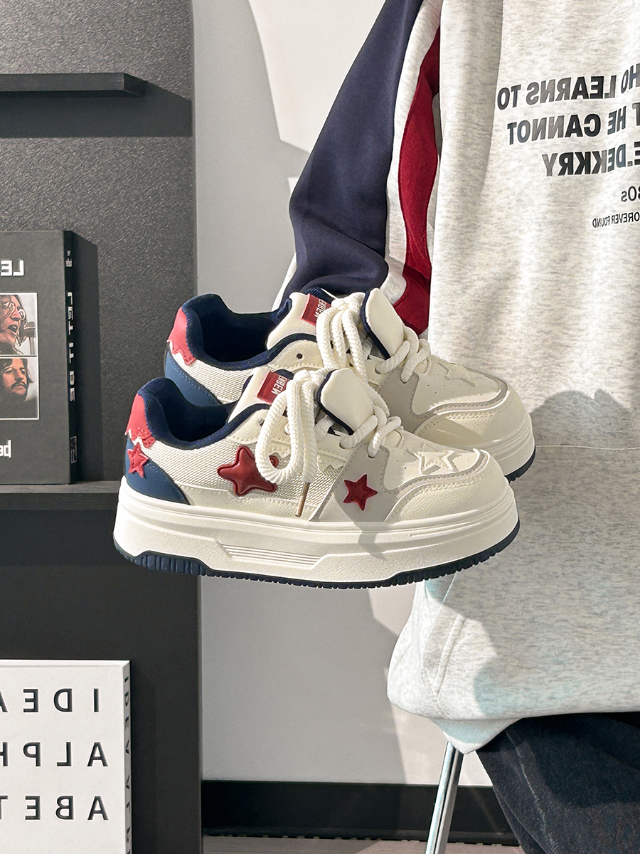 Women's Thick-Soled White Sneakers - Versatile Mesh Breathable Height-Increasing Trendy Shoes for Y2K Style Women's Thick-Soled White Sneakers - Versatile Mesh Breathable Height-Increasing Trendy Shoes for Y2K Style