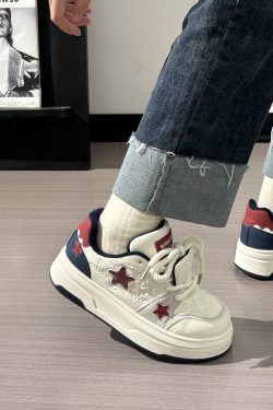 Women's Thick-Soled White Sneakers - Versatile Mesh Breathable Height-Increasing Trendy Shoes for Y2K Style