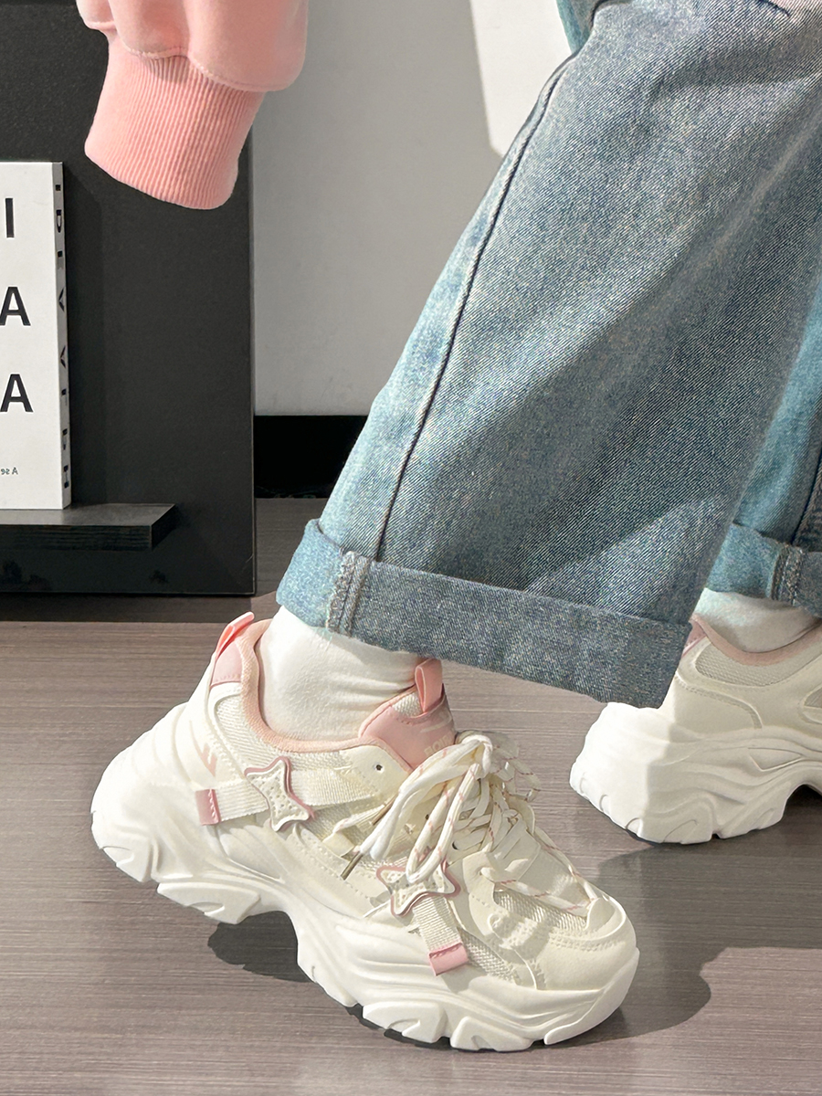 Women's Trendy Breathable Summer Sports Shoes - Thick-Soled Mesh Dad Sneakers, Soft Sole, Ins Style, Perfect for Casual Wear Women's Trendy Breathable Summer Sports Shoes - Thick-Soled Mesh Dad Sneakers, Soft Sole, Ins Style, Perfect for Casual Wear