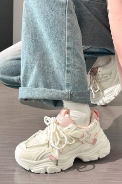 Women's Trendy Breathable Summer Sports Shoes - Thick-Soled Mesh Dad Sneakers, Soft Sole, Ins Style, Perfect for Casual Wear