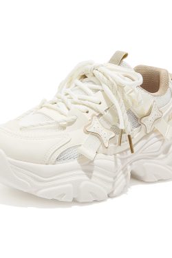 Women's Trendy Breathable Summer Sports Shoes - Thick-Soled Mesh Dad Sneakers, Soft Sole, Ins Style, Perfect for Casual Wear