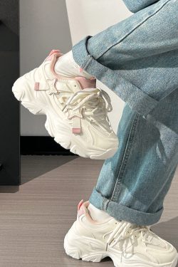 Women's Trendy Breathable Summer Sports Shoes - Thick-Soled Mesh Dad Sneakers, Soft Sole, Ins Style, Perfect for Casual Wear