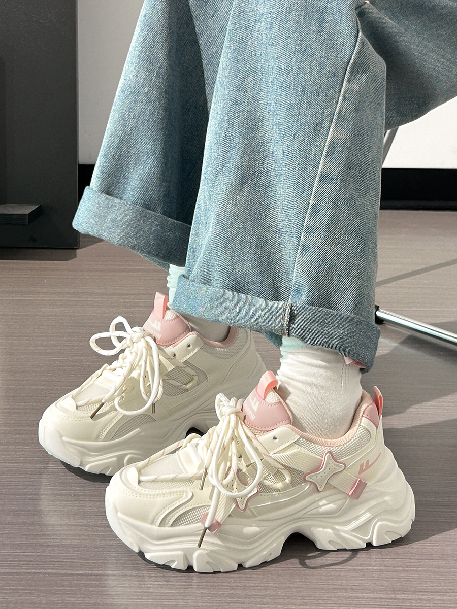 Women's Trendy Breathable Summer Sports Shoes - Thick-Soled Mesh Dad Sneakers, Soft Sole, Ins Style, Perfect for Casual Wear Women's Trendy Breathable Summer Sports Shoes - Thick-Soled Mesh Dad Sneakers, Soft Sole, Ins Style, Perfect for Casual Wear