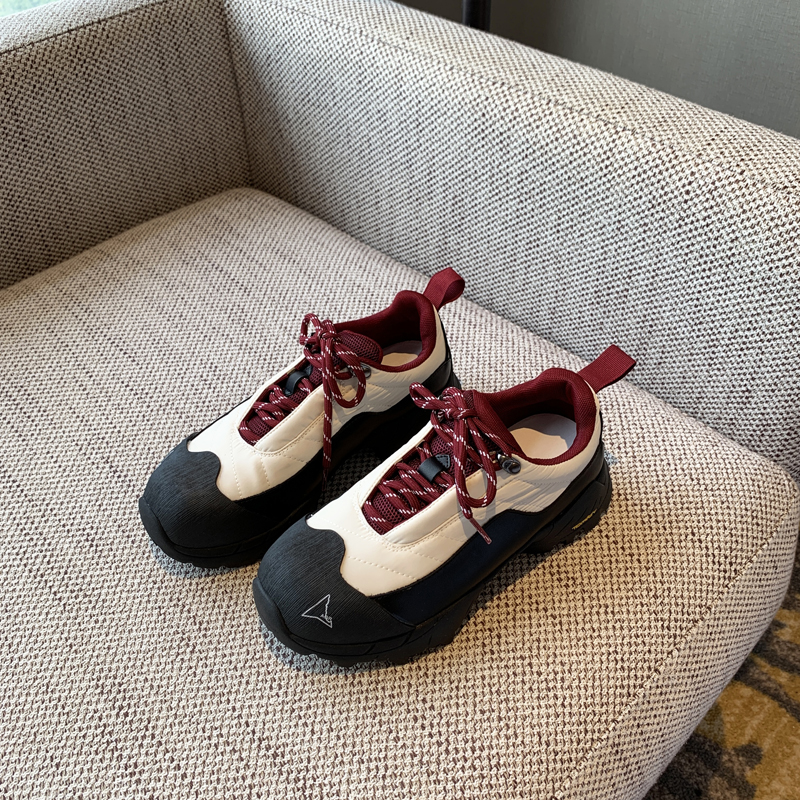 Women's Trendy Casual Lace-Up Dad Shoes - Genuine Leather Color-Blocking Thick-Soled Spring 2025 Versatile Fashion Footwear Women's Trendy Casual Lace-Up Dad Shoes - Genuine Leather Color-Blocking Thick-Soled Spring 2025 Versatile Fashion Footwear