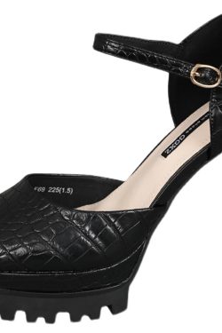 Women's Ultra-High Heel One-Strap Chunky Heel Square-Toe Platform Shoes for Ceremonies & Runway - 2025 Trend