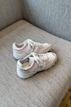 Women's Ultra-Light Breathable White Sneakers 2025 – Summer Mesh Casual Jogging Shoes with Thick Sole for Comfort and Style