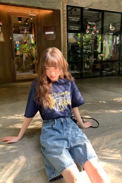 Women's Velvet Foam Dog Print Short Sleeve T-Shirt - Summer Loose Round Neck Pure Cotton Top in Trendy Y2K Style