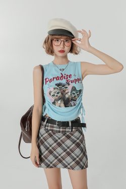 Women's Vintage American Design Small Cami Top - Sweet and Spicy Summer Style