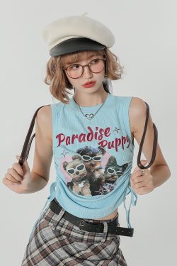 Women's Vintage American Design Small Cami Top - Sweet and Spicy Summer Style