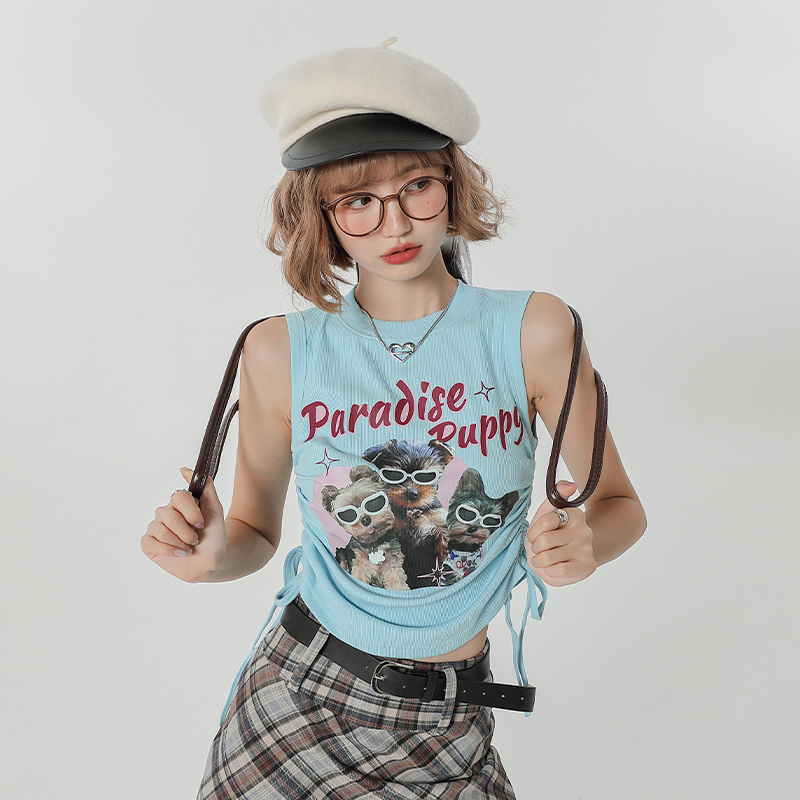 Women's Vintage American Design Small Cami Top - Sweet and Spicy Summer Style Women's Vintage American Design Small Cami Top - Sweet and Spicy Summer Style