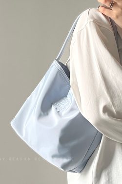 Women's Waterproof Nylon Underarm Shoulder Bag - 2025 Fashion Embroidered Canvas, Versatile Casual Style