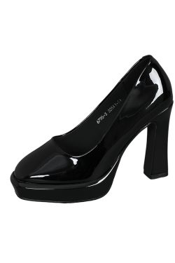 Women's Waterproof Platform Chunky Heel High Heels - Versatile Nude Flats for Professional Work - 2025 Spring Style