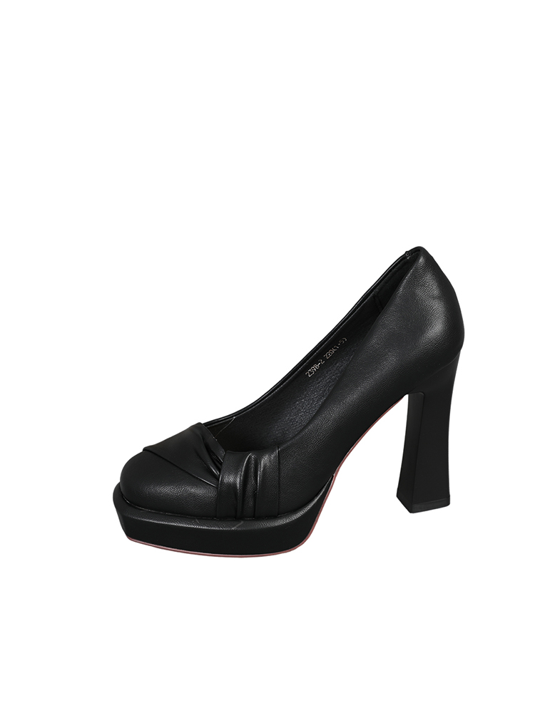 Women's Waterproof Platform High Heels 10CM Chunky Heel - Stylish Ceremonial Shoes for Runway and Events Women's Waterproof Platform High Heels 10CM Chunky Heel - Stylish Ceremonial Shoes for Runway and Events