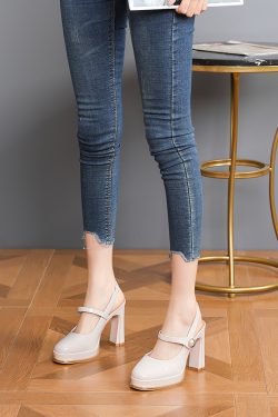 Women's Waterproof Platform One-Strap High Heels - Chunky Heel Backless Closed-Toe Fashion Sandals for 2025