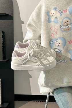 Women's White Canvas Sneakers - Lightweight, Breathable Mesh Summer Shoes, Korean Style Versatile Trendy Sports Footwear for Students