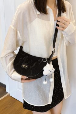 Women's White Dumpling Bag - High-End Versatile Shoulder & Crossbody Bag for Summer 2025 Fashion