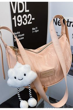 Women's White Dumpling Bag - High-End Versatile Shoulder & Crossbody Bag for Summer 2025 Fashion