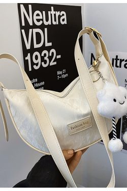Women's White Dumpling Bag - High-End Versatile Shoulder & Crossbody Bag for Summer 2025 Fashion