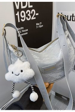 Women's White Dumpling Bag - High-End Versatile Shoulder & Crossbody Bag for Summer 2025 Fashion