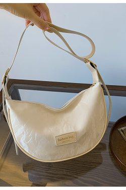 Women's White Dumpling Bag - High-End Versatile Shoulder & Crossbody Bag for Summer 2025 Fashion