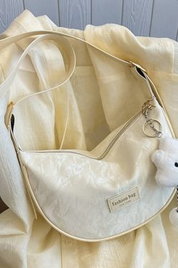 Women's White Dumpling Bag - High-End Versatile Shoulder & Crossbody Bag for Summer 2025 Fashion