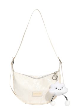 Women's White Dumpling Bag - High-End Versatile Shoulder & Crossbody Bag for Summer 2025 Fashion