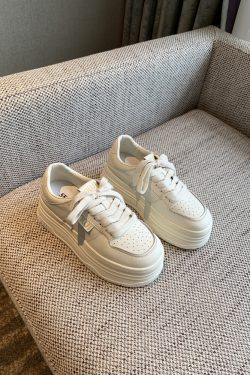 Women's White Height-Increasing Sneakers 2025 - Versatile Thick-Soled Casual Sports Shoes for Students