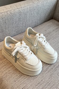 Women's White Height-Increasing Sneakers 2025 - Versatile Thick-Soled Casual Sports Shoes for Students