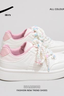 Women's White Sneakers 2025 - Breathable Simple Board Shoes for Students, Korean Style, Versatile Casual Footwear, Trendy INS Fashion