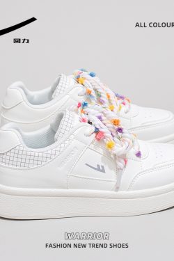 Women's White Sneakers 2025 - Breathable Simple Board Shoes for Students, Korean Style, Versatile Casual Footwear, Trendy INS Fashion