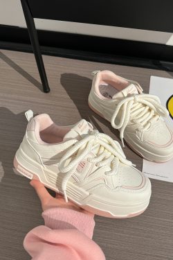 Women's White Thick-Soled Sneakers - Breathable Summer Board Shoes, Versatile Niche Design for Everyday Wear