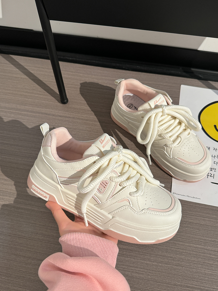 Women's White Thick-Soled Sneakers - Breathable Summer Board Shoes, Versatile Niche Design for Everyday Wear Women's White Thick-Soled Sneakers - Breathable Summer Board Shoes, Versatile Niche Design for Everyday Wear