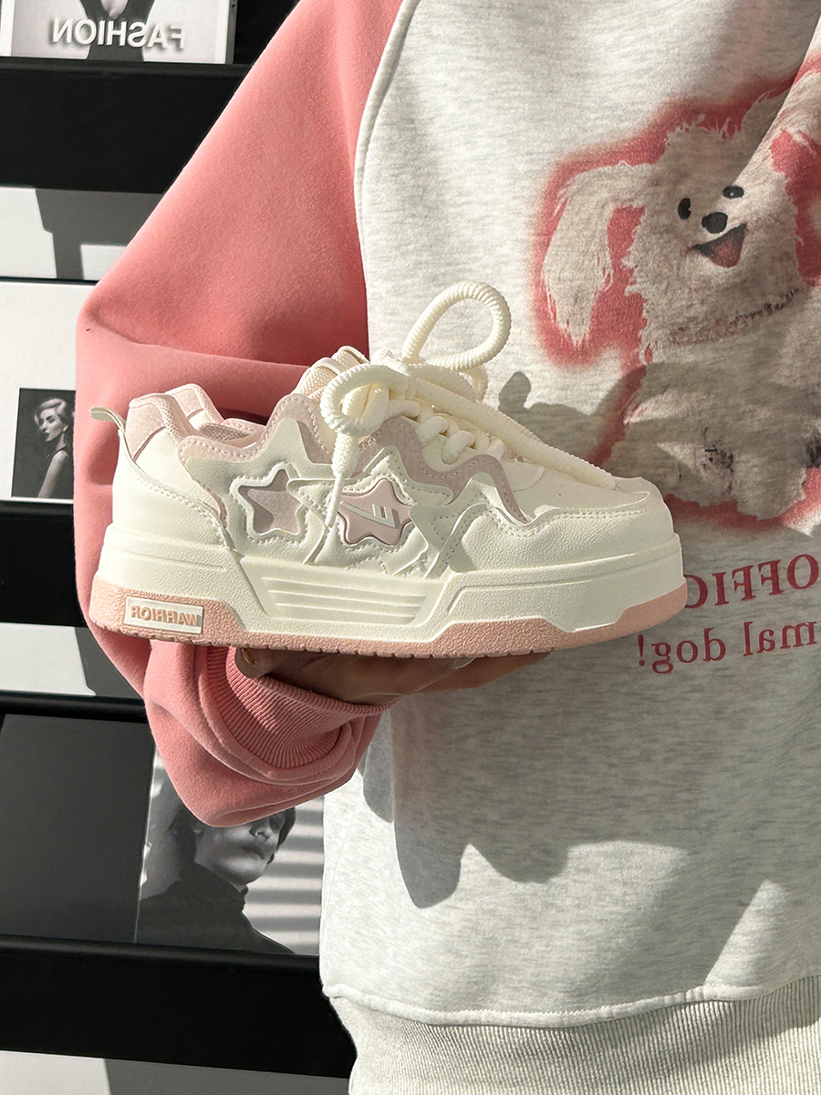 Women's White Thick-Soled Sneakers - Breathable Summer Board Shoes, Versatile Niche Design for Everyday Wear Women's White Thick-Soled Sneakers - Breathable Summer Board Shoes, Versatile Niche Design for Everyday Wear