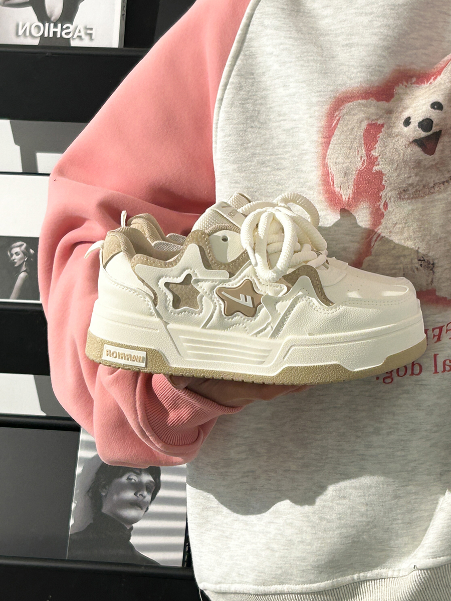 Women's White Thick-Soled Sneakers - Breathable Summer Board Shoes, Versatile Niche Design for Everyday Wear Women's White Thick-Soled Sneakers - Breathable Summer Board Shoes, Versatile Niche Design for Everyday Wear