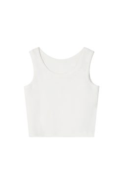 Women's Wide-Edged Round Neck Slim-Fit Short Vest Camisole Top - Summer 2025 Fashion, Trendy Casual Style