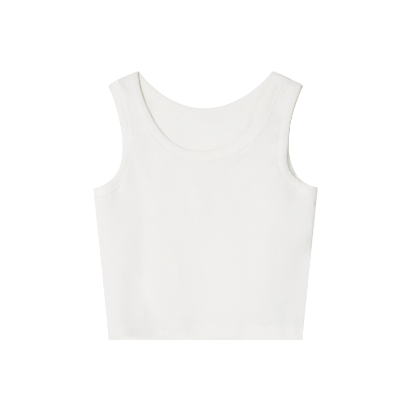 Women's Wide-Edged Round Neck Slim-Fit Short Vest Camisole Top - Summer 2025 Fashion, Trendy Casual Style Women's Wide-Edged Round Neck Slim-Fit Short Vest Camisole Top - Summer 2025 Fashion, Trendy Casual Style
