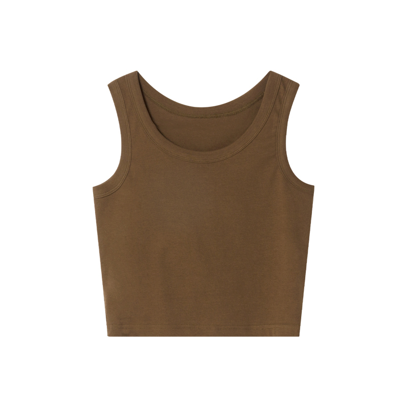 Women's Wide-Edged Round Neck Slim-Fit Short Vest Camisole Top - Summer 2025 Fashion, Trendy Casual Style Women's Wide-Edged Round Neck Slim-Fit Short Vest Camisole Top - Summer 2025 Fashion, Trendy Casual Style