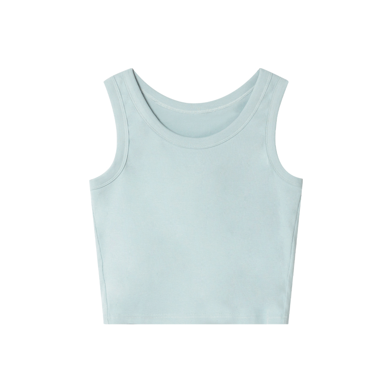 Women's Wide-Edged Round Neck Slim-Fit Short Vest Camisole Top - Summer 2025 Fashion, Trendy Casual Style Women's Wide-Edged Round Neck Slim-Fit Short Vest Camisole Top - Summer 2025 Fashion, Trendy Casual Style