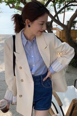 Women's Wrinkle-Free Blazer Jacket for Spring & Autumn 2025, High-End Niche Design, Small Size, Chic Lightweight Blazer
