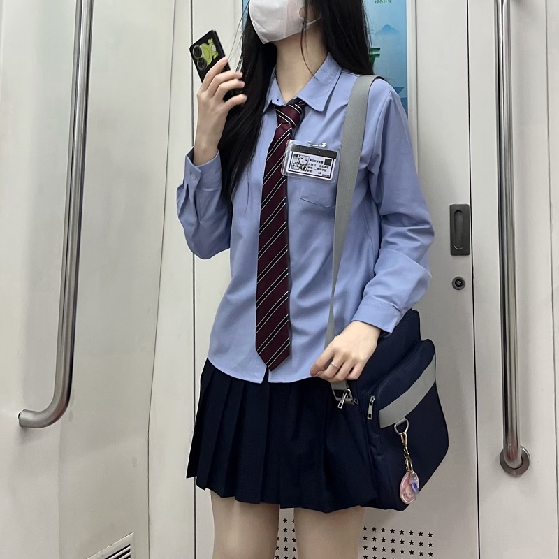 Women's Wrinkle-Resistant JK Shirt Set - Long Sleeve & Short Sleeve Basic Uniform, College Style Spring & Autumn White Top Women's Wrinkle-Resistant JK Shirt Set - Long Sleeve & Short Sleeve Basic Uniform, College Style Spring & Autumn White Top