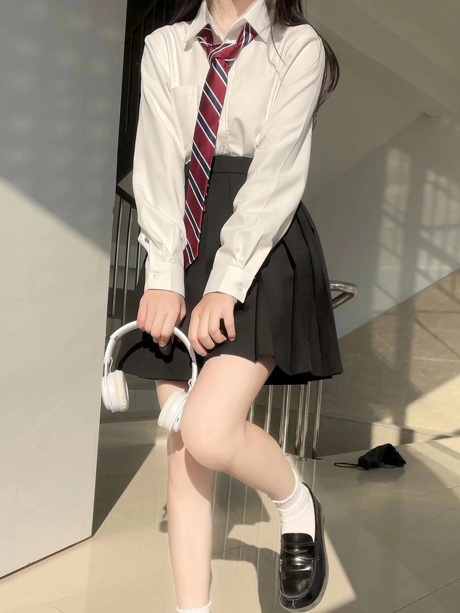 Women's Wrinkle-Resistant JK Shirt Set - Long Sleeve & Short Sleeve Basic Uniform, College Style Spring & Autumn White Top Women's Wrinkle-Resistant JK Shirt Set - Long Sleeve & Short Sleeve Basic Uniform, College Style Spring & Autumn White Top